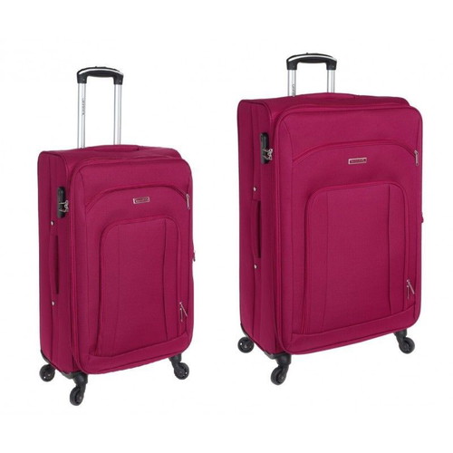Diplomat ZC 444 suitcase set dark red, large and cabin
