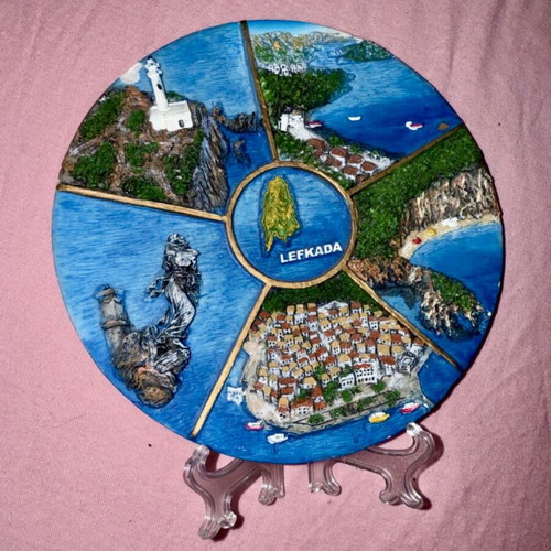 Decorative platter new, Lefkada design