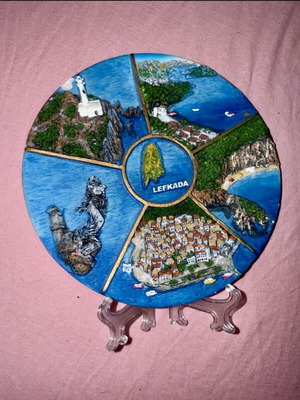 Decorative platter new, Lefkada design