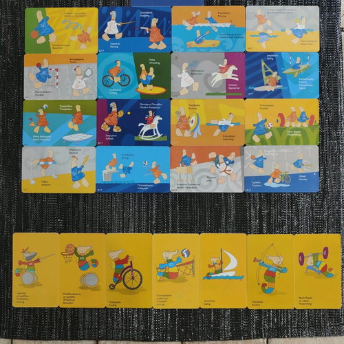 Phone cards Olympic Games Athens 2004 used, set of 24