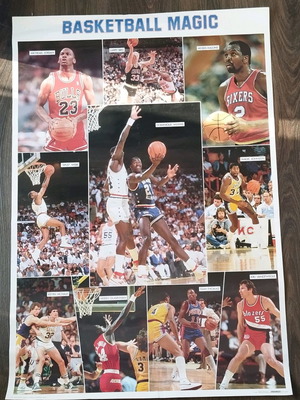 Αφίσα Basketball Magic Original Scandecor 1988 μεταχειρισμένη 100×68 cm