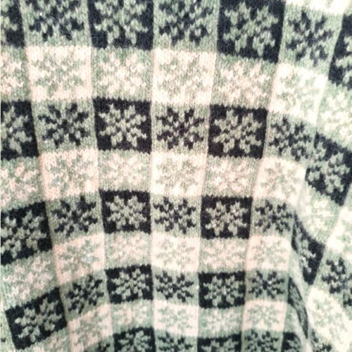 Kookai knitted wool sweater used, black and green