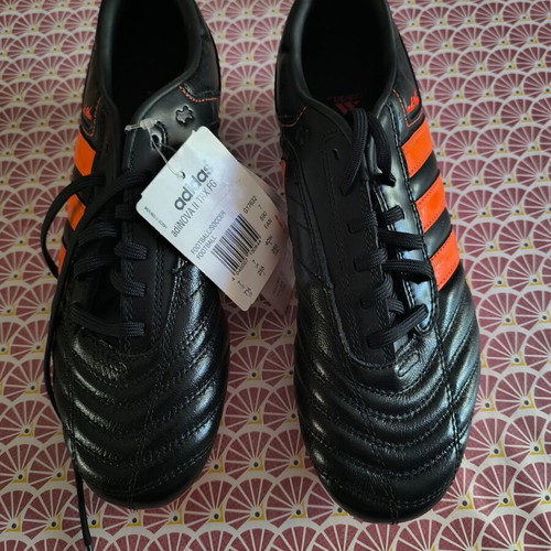 Adidas Men's Football Shoes Black Orange New Size 38.5