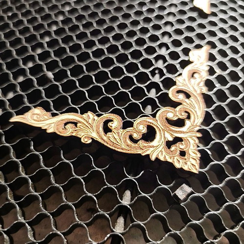 Wooden decorative elements with laser cut and engraving, new