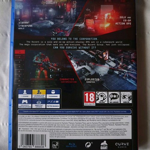 The Ascent PS4 game like new with free PS5 upgrade
