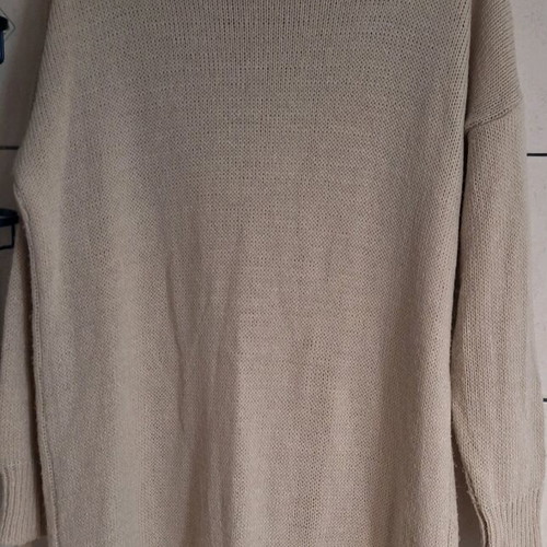 Knitted blouse dress used one size beige