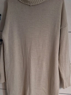 Knitted blouse dress used one size beige