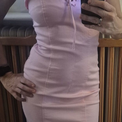 Benetton pink dress like new, size S