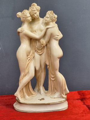 Three Graces statue, vintage decorative figurine