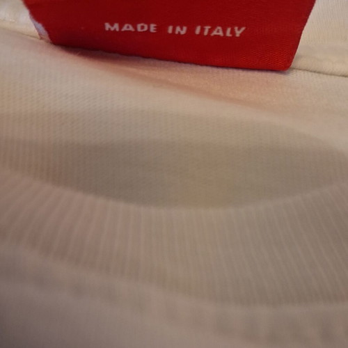 Supreme men's t-shirt used with basketball print and New York panorama