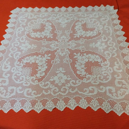Handmade Crochet Tablecloth with Cotton Thread
