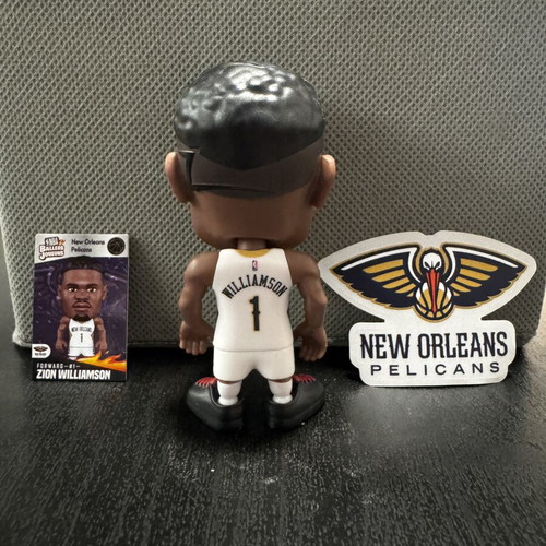Zion Williamson NBA figure with card and team sticker like new