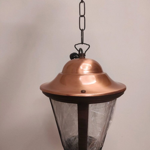 Pendant single-light lamp with copper and aluminum new
