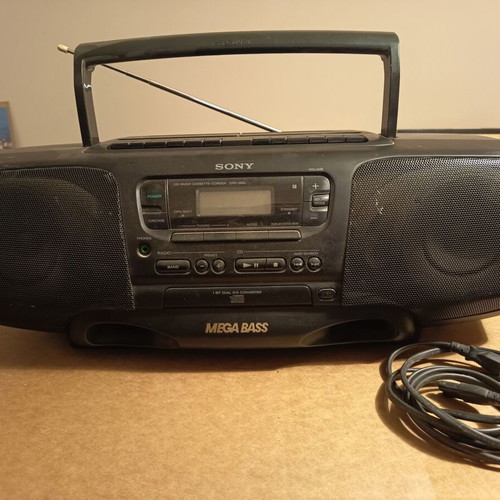 Sony radio cassette player used MEGA BASS CFD-380L for parts