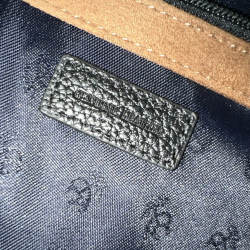 Brooks Brothers γνήσιος δερμάτινος μαύρος χαρτοφύλακας