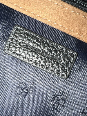 Brooks Brothers γνήσιος δερμάτινος μαύρος χαρτοφύλακας