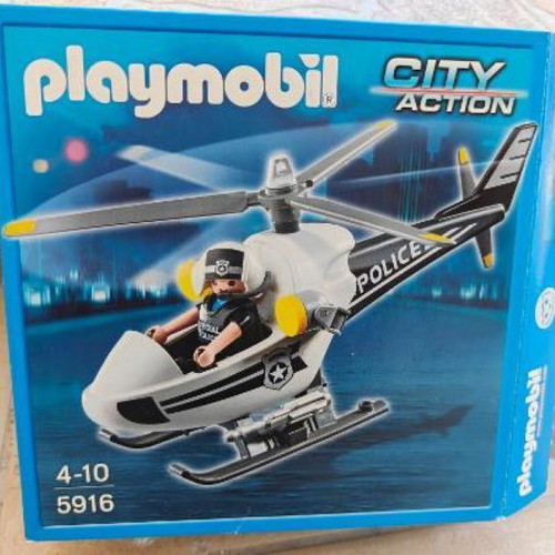 Playmobil 5916 Police Single-Seat Helicopter like new