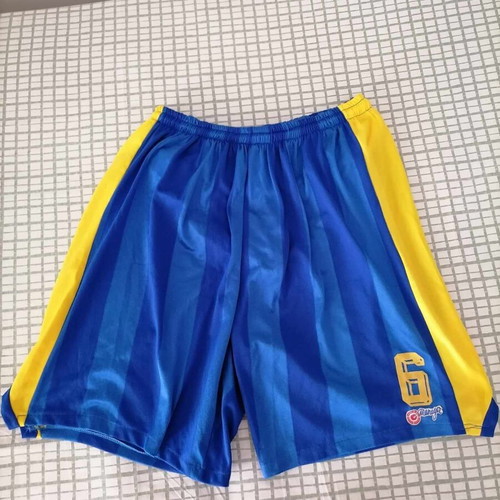 Retro basketball shorts Manager like new, size XL, blue and yellow