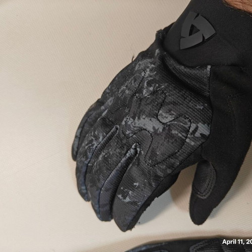 Rev'it Continent mid-season motorcycle gloves size Large like new, black grey