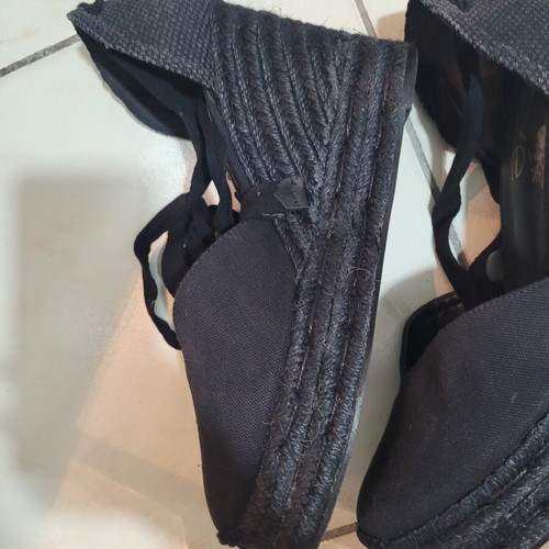 Exe black platform espadrilles used, 10 cm heel