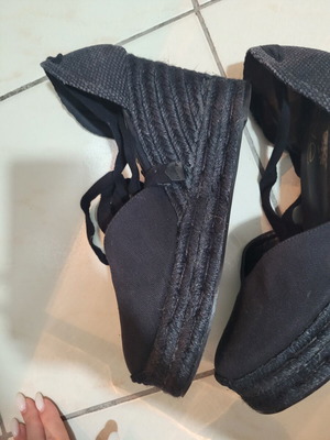 Exe black platform espadrilles used, 10 cm heel