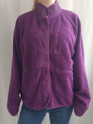 Victoria's Secret Pink women's sherpa fleece jacket new, size L, purple