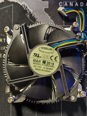 Ψύκτρα αλουμινίου Everflow με ανεμιστήρα μεταχειρισμένη για socket 115x Intel