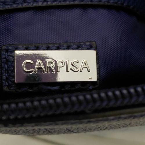 Caprice crossbody bag, blue and white