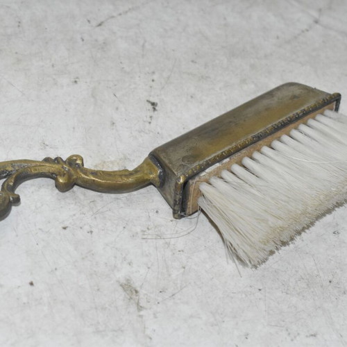 Vintage Silver-Plated Brass Table Brush used