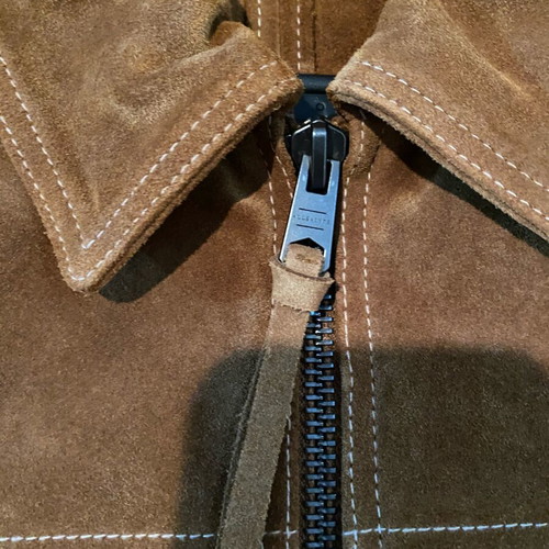 All Saints Brown Jacket Size M Like New With Small Tear