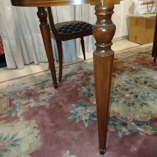 Dining table set used with 6 chairs extendable wooden