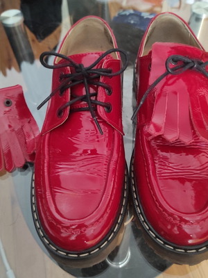 Kickers Declow Patent Leather Convertible Oxfords Loafers red size 38 used