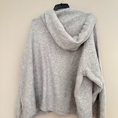 H&M women's hoodie blouse used, gray, sizes M/L