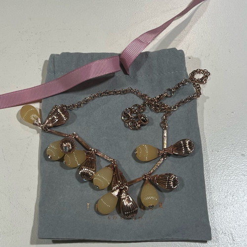 Ted Baker Rose Gold necklace new with 14 pearls and adjustable clasp
