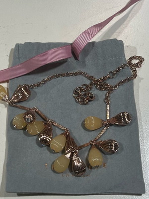 Ted Baker Rose Gold necklace new with 14 pearls and adjustable clasp