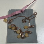 Ted Baker Rose Gold necklace new with 14 pearls and adjustable clasp