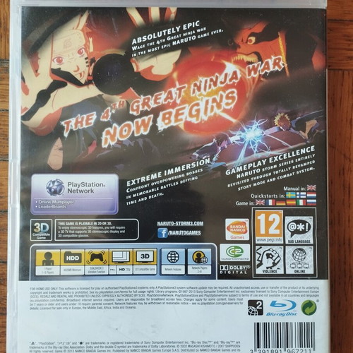 Naruto Ultimate Ninja Storm 3 PS3 game used
