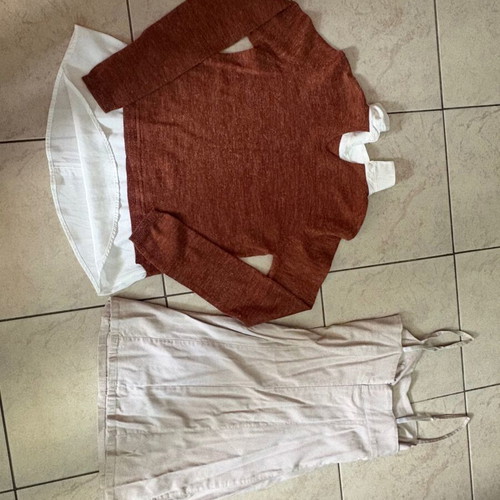 Esmara knitted shirt-style sweater and Le Toi Fashion Club dress set, like new