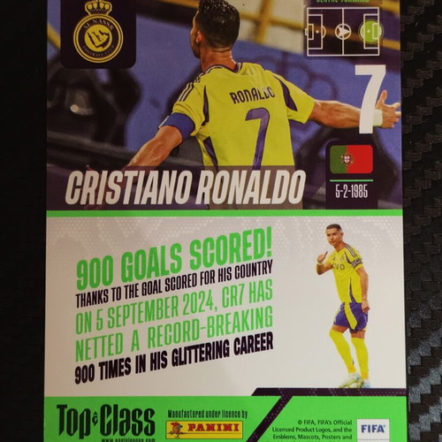 Panini Top Class 2024/25 Cristiano Ronaldo Unbeatable Gold Card #264 Al-Nassr FC
