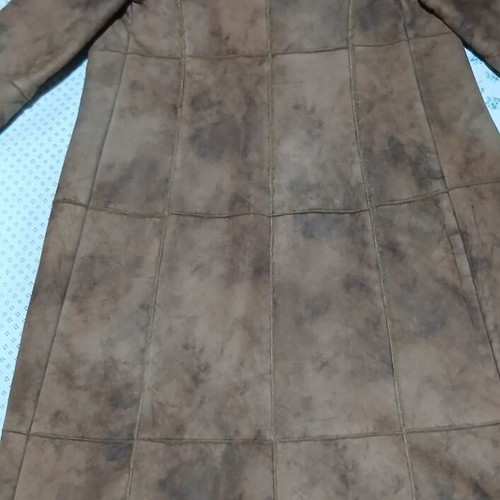 Vintage Mouton Coat Tempo size L, faux suede, like new, brown