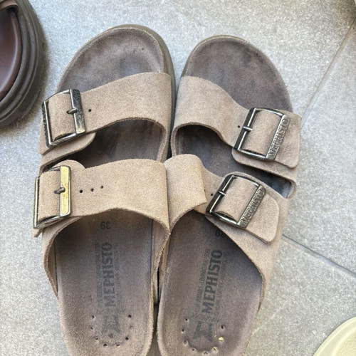 Mephisto slippers size 39 like new beige and brown