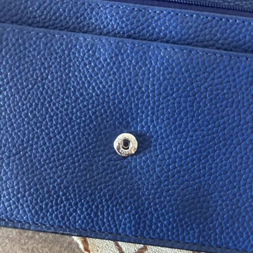 Michael Kors leather wallet crossbody navy blue like new