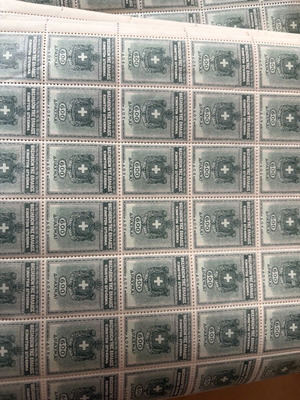 Collectible stamps new, 500 pieces in 10 sheets of 50