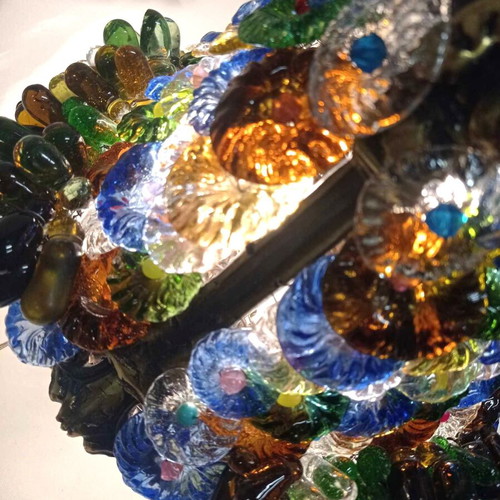 Παλιά επιτραπέζια λάμπα Murano Art Glass ιταλικής τέχνης δεκαετίας '50 σε άριστη κατάσταση