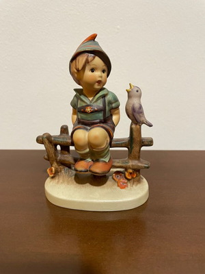 Hummel Goebel vintage porcelain figurine of child with bird