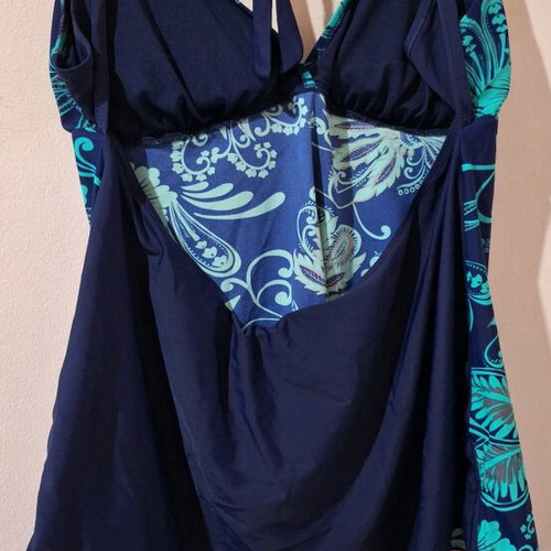 Swimwear top new, size XXL 58/60, blue and turquoise