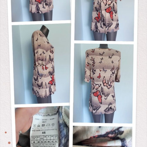 Gerry Weber women's tunic blouse with butterfly print, plus size