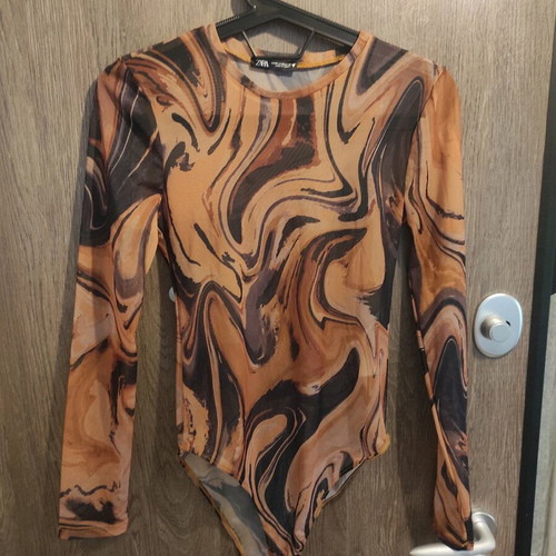 Transparent Zara bodysuit like new, size M