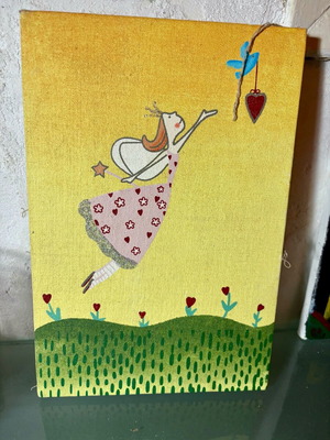 Hand-painted artwork like new, ideal for children's room