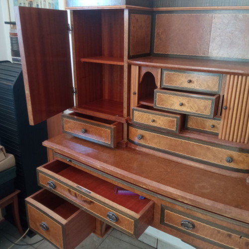 Secretary desk with marquetry used, neoclassical style